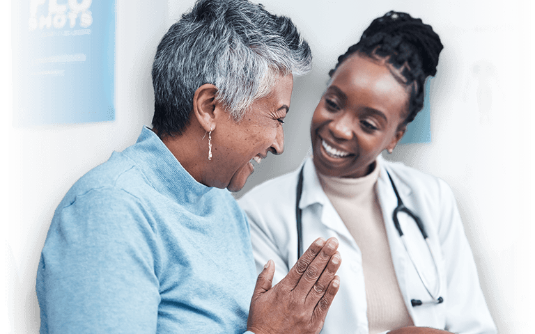 Doctor and Patient Smiling